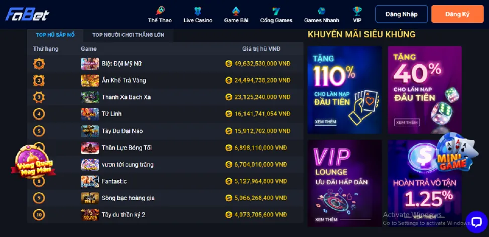 Tiền thưởng nạp lại với biểu tượng mũi tên quay vòng, biểu thị ưu đãi nạp tiền hàng ngày/tuần của f1680